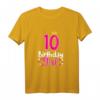 Süßes Geburtstags-T-Shirt für Mädchen zum 10. Geburtstag mit Krone - Perfekte Geschenkidee für die Feier & Erinnerung