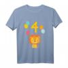 Kinder 4. Geburtstag Löwe T-Shirt – Niedliches Geburtstagsoutfit für Jungen und Mädchen, perfekt für Dschungel Party & Geburtstag in Kindergarten