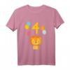 Kinder 4. Geburtstag Löwe T-Shirt – Niedliches Geburtstagsoutfit für Jungen und Mädchen, perfekt für Dschungel Party & Geburtstag in Kindergarten