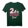 Geburtstagsoutfit für 2-jährige Mädchen – Bauernhof mit Kuh, Schwein & Traktor, lustiges rosa T-Shirt für den 2. Geburtstag