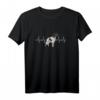 Kleiner Münsterländer Hund Heartbeat Herzschlag T-Shirt – Perfektes Geschenk für Hunde- und Münsterländer Fans zu Weihnachten oder Geburtstag