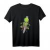 Motorrad Frosch Langarmshirt - Lustiges Comic Design für Motorrad- und Froschliebhaber, Geschenkidee für Kinder, Teens, Damen und Herren