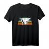 Highlander Kuh Retro Vintage T-Shirt – Schottisches Kuh-Motiv als Geschenkidee für Bauern und Tierliebhaber