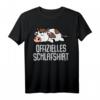 Offizielles Schlafshirt Pyjama Nachthemd Kuh Kalb Geschenk – Lustiges Schlafoutfit für Damen und Herren, perfekt für Langschläfer & Morgenmuffel