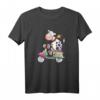 Kuh fährt Roller T-Shirt - Lustiges Tier- und Fahrzeugmotiv für Kinder, Damen und Herren mit Humor