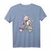Kuh fährt Roller T-Shirt - Lustiges Tier- und Fahrzeugmotiv für Kinder, Damen und Herren mit Humor