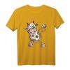 Coole Dab Dance Kuh T-Shirt – Lustiges Comic Style Tierfunshirt für Kinder, Jugendliche und Erwachsene als Geschenk zum Geburtstag oder Weihnachten