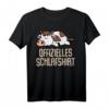 Offizielles Kuh Kalb Schlafshirt - Lustiges Pyjama Nachthemd für Damen, Herren & Teenager als Geschenk für Langschläfer & Morgenmuffel