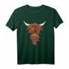Schottische Hochlandkuh T-Shirt mit wilder Frisur – Lustiges Geschenk für Kuhliebhaber, Bauern und Tierfans