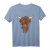 Schottische Hochlandkuh T-Shirt mit wilder Frisur – Lustiges Geschenk für Kuhliebhaber, Bauern und Tierfans