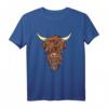 Schottische Hochlandkuh T-Shirt mit wilder Frisur – Lustiges Geschenk für Kuhliebhaber, Bauern und Tierfans