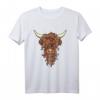 Schottische Hochlandkuh T-Shirt mit wilder Frisur – Lustiges Geschenk für Kuhliebhaber, Bauern und Tierfans