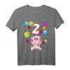 Kinder Kuh Geburtstag T-Shirt für 2 Jahre Mädchen - Niedliches Geburtstagsoutfit für Kleinkinder und Jungen