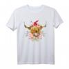 Lustiges Hochlandrind Kuh Haarband Blumen Hippie Landwirtin T-Shirt – Originelles Geschenk für Bäuerinnen & Tierliebhaberinnen