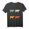Retro Kuh Shirt Tierliebhaber Vintage Kuh T-Shirt – Perfektes Geschenk für Kuhfans, Kinder & Erwachsene