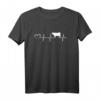 Kuh Herzschlag Herz T-Shirt für Landwirte – Bauer T-Shirt mit Tiermotiv, klassisch geschnitten