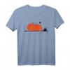 Herbstliche Kühe und Halloween Kürbis T-Shirt mit Farboptionen - Perfekt für Natur-, Halloween- und Wissenschaftsfans