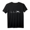 Kuh Herzschlag Bauer T-Shirt - Lustiges Geschenk für Landwirte, Bauernhofliebhaber und Trecker-Fans zum Geburtstag