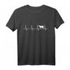 Kuh Herzschlag Bauer T-Shirt - Lustiges Geschenk für Landwirte, Bauernhofliebhaber und Trecker-Fans zum Geburtstag