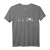 Kuh Herzschlag Bauer T-Shirt - Lustiges Geschenk für Landwirte, Bauernhofliebhaber und Trecker-Fans zum Geburtstag