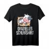 Offizielles Kuh Schlafshirt Pyjama Nachthemd - Lustiges Geschenk für Langschläfer, Morgenmuffel und Tierliebhaber, Damen und Herren