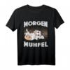 Morgenmuffel - Lustiges Kuh Schlafoutfit T-Shirt für Langschläfer und Morgenmuffel, witzige Geschenkidee für Tierliebhaber und Tagträumer