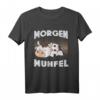 Morgenmuffel - Lustiges Kuh Schlafoutfit T-Shirt für Langschläfer und Morgenmuffel, witzige Geschenkidee für Tierliebhaber und Tagträumer