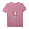 Damen Drollige Kuh I Kühe Comic I Fun Bauernhoftiere Tiermotiv T-Shirt mit V-Ausschnitt – Lustiges Geschenk für Kinder, Damen & Tierliebhaber