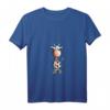 Damen Drollige Kuh I Kühe Comic I Fun Bauernhoftiere Tiermotiv T-Shirt mit V-Ausschnitt – Lustiges Geschenk für Kinder, Damen & Tierliebhaber