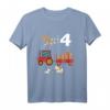 Ich bin 4 Jahre vierter Geburtstag Traktor mit Ziege und Kuh T-Shirt – Perfektes Geschenk für kleine Tierliebhaber zum vierten Geburtstag