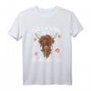 Just A Girl Who Loves Highland Cows T-Shirt - Lustiges Kuhliebhaber Outfit, Perfektes Geschenk für Frauen, Schwester, Tochter, Mutter & Tierfans