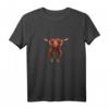 JiMMY Highland-Kuh Aufdruck T-Shirt – Lustiges und bezauberndes Tiermotiv, perfektes Geschenk für Geburtstage, Weihnachten und Tierliebhaber