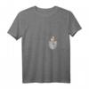 Damen Kuh in der Tasche Tier Pocket Animal T-Shirt mit V-Ausschnitt – Lustiges Kuh Design für Tierliebhaber, Kinder & Erwachsene, perfektes Geschenk für Zoo- und Wildparkbesuche