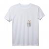 Damen Kuh in der Tasche Tier Pocket Animal T-Shirt mit V-Ausschnitt – Lustiges Kuh Design für Tierliebhaber, Kinder & Erwachsene, perfektes Geschenk für Zoo- und Wildparkbesuche