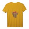 Damen Schottisches Hochlandrind Kuhkopf Kühe Landwirt Lustiges Kuh T-Shirt mit V-Ausschnitt – Perfektes Geschenk für Landwirte und Kuhliebhaber