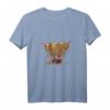 BRYaN Hochland-Kuh Aufdruck T-Shirt – Lustiges und süßes Tier-Design, perfektes Geschenk für Geburtstage, Weihnachten, Bauernhof- und Tierliebhaber