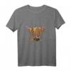 BRYaN Hochland-Kuh Aufdruck T-Shirt – Lustiges und süßes Tier-Design, perfektes Geschenk für Geburtstage, Weihnachten, Bauernhof- und Tierliebhaber