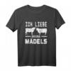 Ich liebe meine Mädels Damen Geschenk Kuh T-Shirt – Perfektes Tierliebhaber-Design für Landwirte, Bauern und Kuh-Fans