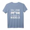 Ich liebe meine Mädels Damen Geschenk Kuh T-Shirt – Perfektes Tierliebhaber-Design für Landwirte, Bauern und Kuh-Fans