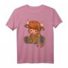 Schottische Highland Kuh Liebhaber Niedliche Kuh Highland Kuh T-Shirt für Damen und Herren