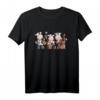 Lustiges Kuh Musik T-Shirt mit Kuhband - Humorvolles Comic Style Shirt für Kinder, Jungen, Mädchen, Damen und Herren als Geschenk