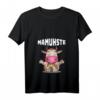 Damen Yoga Namaste Kuh T-Shirt mit V-Ausschnitt – Lustiges Yoga Kuh Geschenk für Yoga-Fans und Landwirte