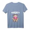 Damen Yoga Namaste Kuh T-Shirt mit V-Ausschnitt – Lustiges Yoga Kuh Geschenk für Yoga-Fans und Landwirte