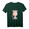 Drollige Muh Kuh T-Shirt mit Kuhglocke und Blümchen - Lustiges Comic Design für Kinder, Jugendliche & Erwachsene als Geburtstags- oder Weihnachtsgeschenk