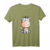 Drollige Muh Kuh T-Shirt mit Kuhglocke und Blümchen - Lustiges Comic Design für Kinder, Jugendliche & Erwachsene als Geburtstags- oder Weihnachtsgeschenk