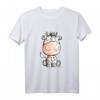 Drollige Muh Kuh T-Shirt mit Kuhglocke und Blümchen - Lustiges Comic Design für Kinder, Jugendliche & Erwachsene als Geburtstags- oder Weihnachtsgeschenk