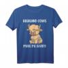 Scottish Highland Cow Shirt für Frauen - Schottisches Kuh T-Shirt als Geschenkidee für Highland Cow Fans