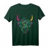 Hochlandkuh T-Shirt für Kuhliebhaber und Bauern – Farbenfrohes Tier-Print Design, Perfekt als Geschenk für Landwirte & Tierfans