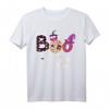 Boo Halloween Kostüm T-Shirt mit Spinnen, Geistern, Kürbissen & Hexenhut – Perfekt für Ihre Halloween-Party und Gruselfeiern