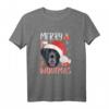 Labrador Frohe Weihnachten T-Shirt – Festliches Geschenk für Hundebesitzer, Hundemamas & -papas mit Nikolausmütze
